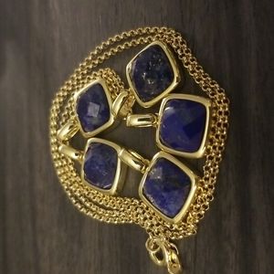 Lapiz Lazuli Italian Vermeil rolo Necklace